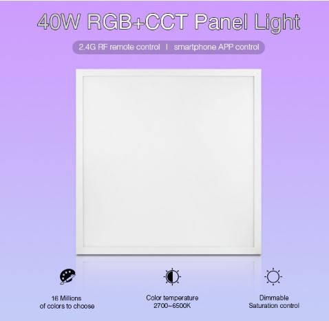 Synergy 21 LED Panel 600*600 40W RGB-WW (RGB-CCT) *Milight/Miboxer*