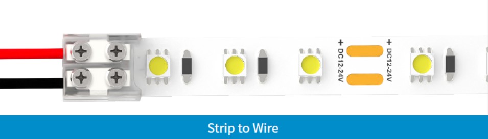 Synergy 21 LED Flex Strip Zub. Screw Fix Connector Strip To Wire 10mm COB/SMD IP20