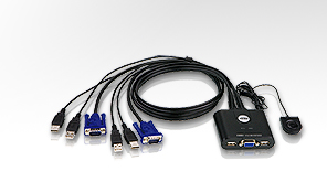 Aten KVM-Switch  2-fach, VGA/USB,