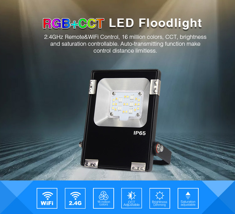 Synergy 21 LED Flächenstrahler  10W RGB-WW (RGB-CCT) IP65 24V *Milight/Miboxer*