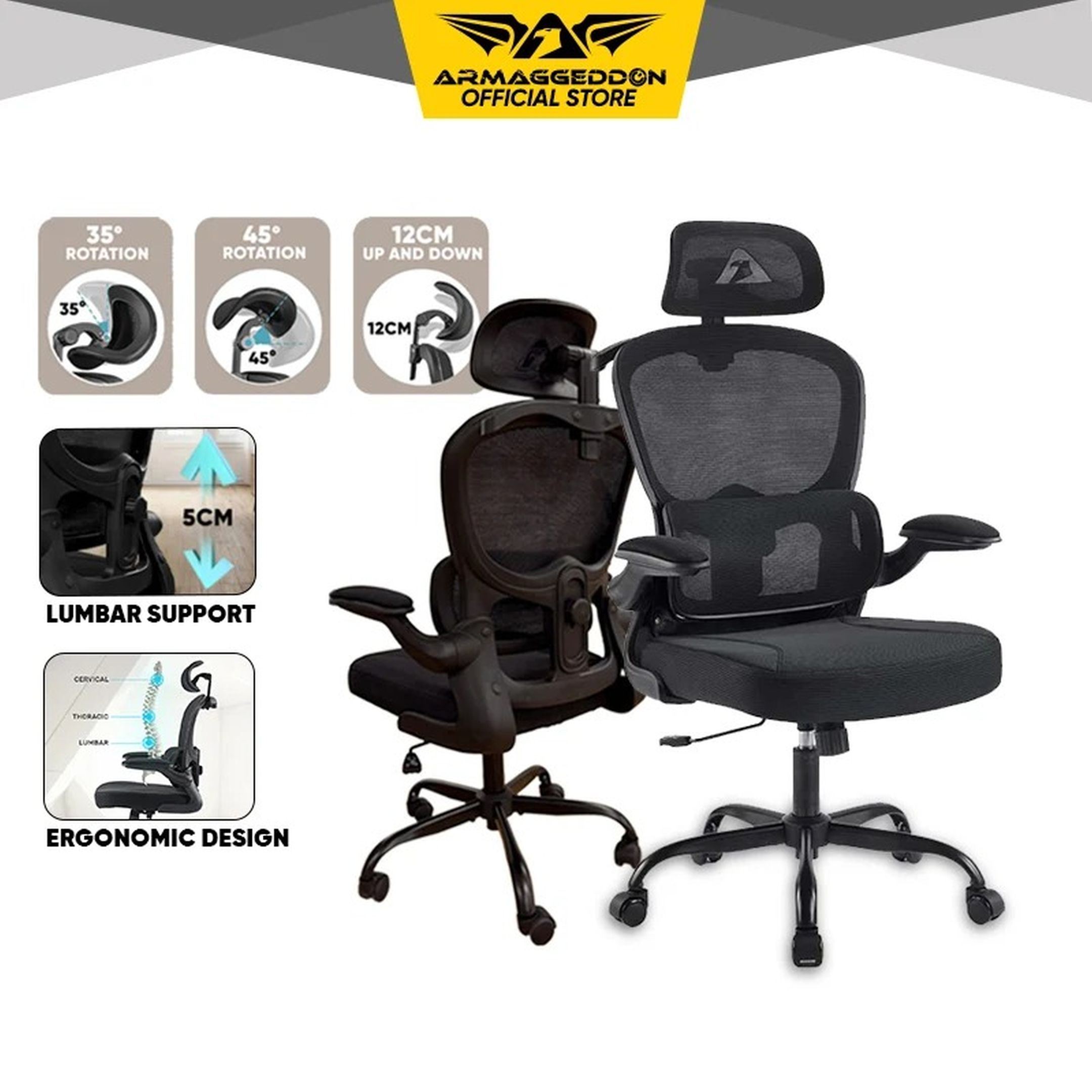 Armaggeddon Vertebrae V3 Gaming Chair (Black)