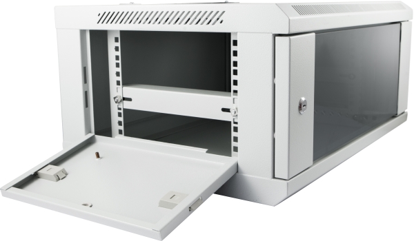 ALLNET 19"Wandgehäuse, 22HE, 1-teilig, T450mm, Lichtgrau, SMC-Serie,