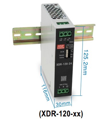 MEAN WELL Power Supply - 48V 120W Hutschiene, Schmal