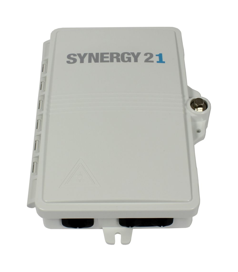 LWL-FTTH Wandgehäuse, IP65, 1xEingang/ 2xAusgang, Synergy 21 LWL-FTTH Wandgehäuse, IP65, 1xEingang/ 2xAusgang, Synergy 21