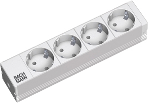 ALLNET 10"zbh. Steckdosenleiste, 4xDosen(CEE7)->1xStecker(CEE7), Bachmann, ALLNET 10"zbh. Steckdosenleiste, 4xDosen(CEE7)->1xStecker(CEE7), Bachmann,
