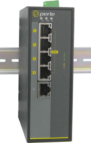 Perle IDS-105GPP-SFP Unmanaged Gigabit Ethernet (10/100/1000) Black