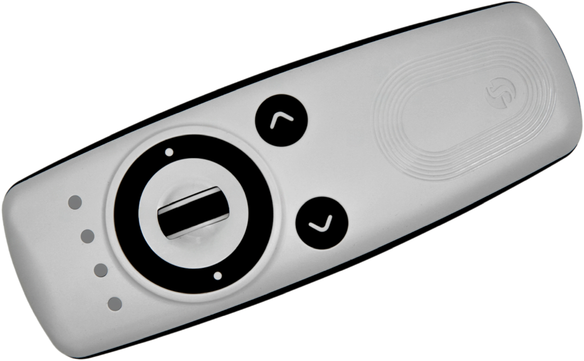 Shelly · Plug & Play · "Blu Remote Control ZB white" · Fernbedienung inkl. Halterung · BT · Zigbee · 4 Kanäle · Gestensteuerung · Scrollrad · 2x AAA e