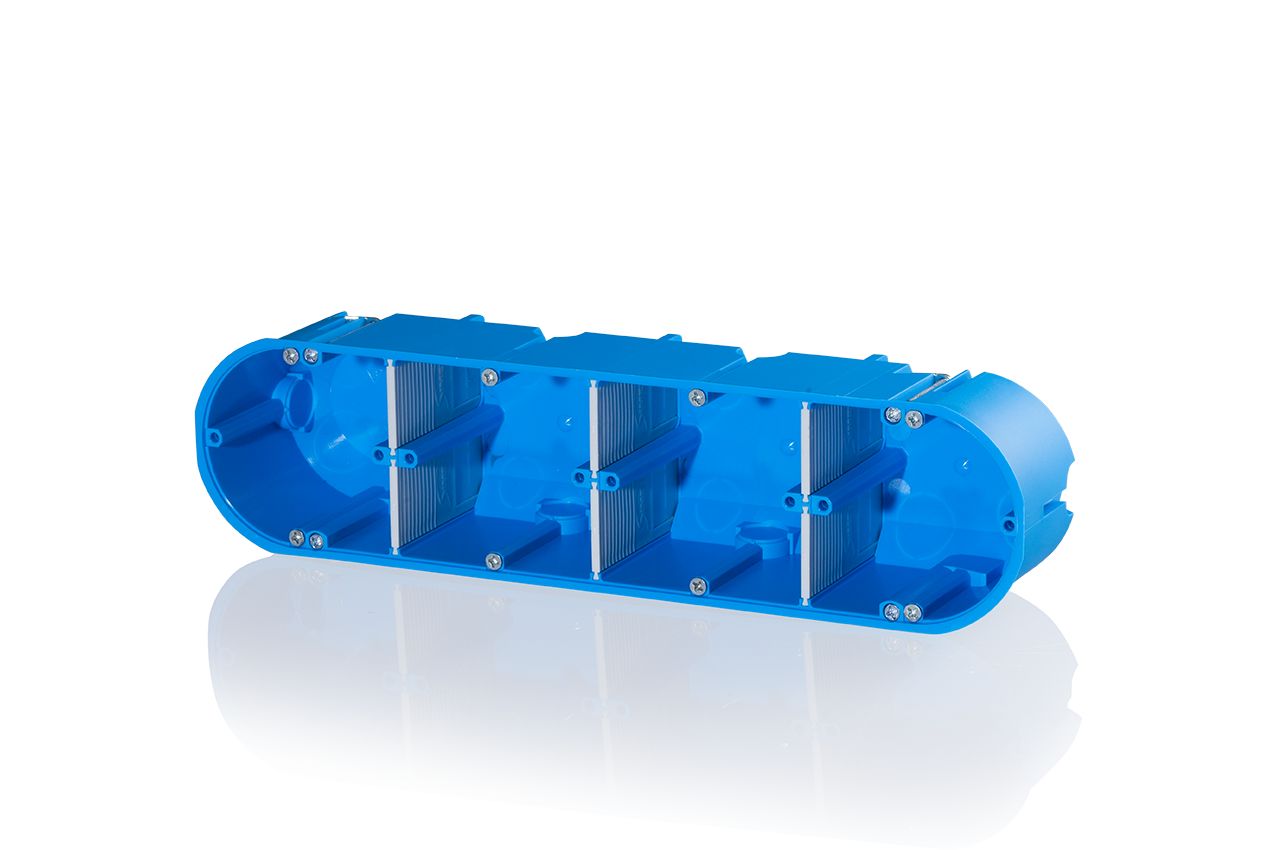 F-Tronic HW GeräTedose Massiv, 4-Fach, 4x Ø68mm, T 60mm, HW40