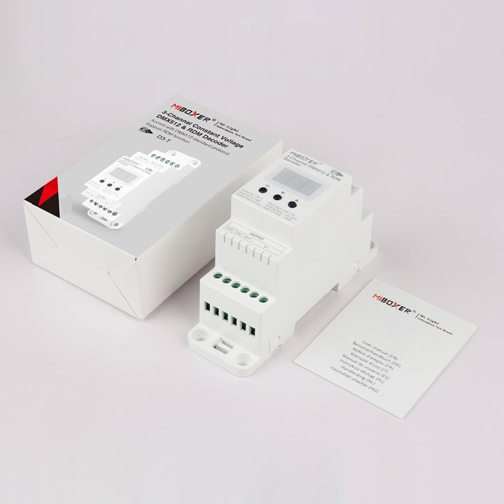 Miboxer Hutschiene DMX 3-Kanal LED Controller DMX-Serie