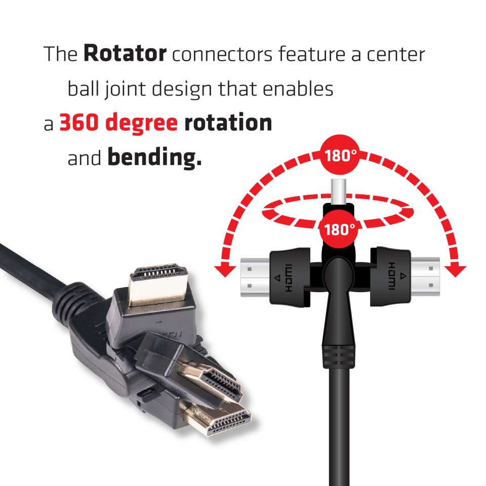 Kabel Video HDMI ST/ST   2,0m *Club3D* 4K60Hz drehbar