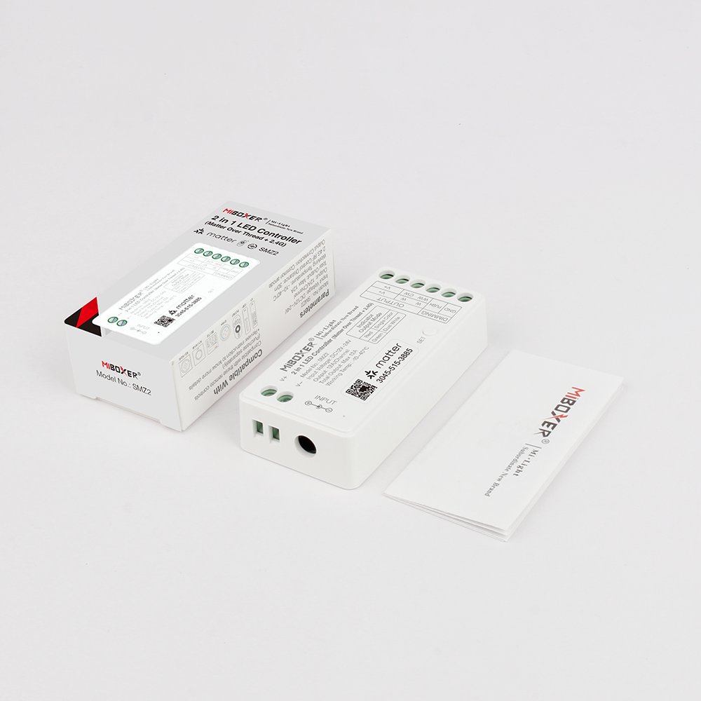 MiBoxer SM2 LED Controller Matter-Serie 2in1 Single colour/CCT(dual white) dim DC12/24V Matter Over Thread+2.4GHz