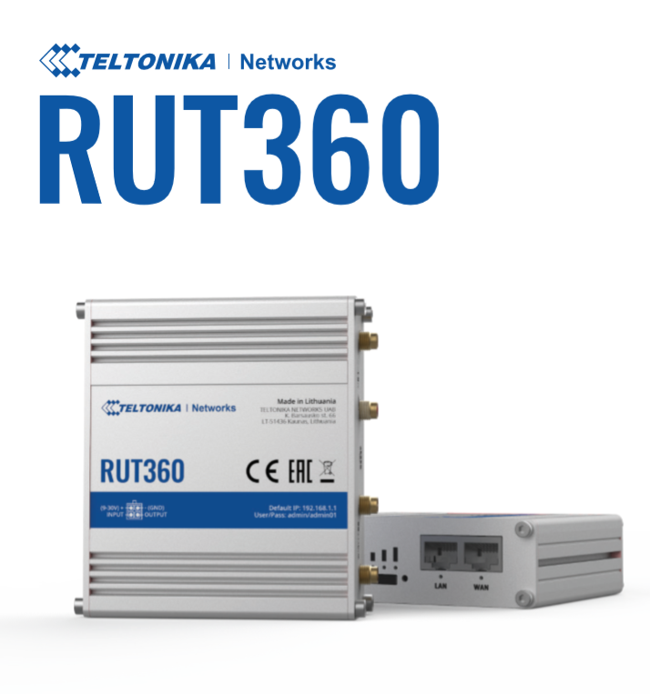 Teltonika · Router · RUT360 · Kompakter-4G/LTE CAT6 Router Teltonika · Router · RUT360 · Kompakter-4G/LTE CAT6 Router