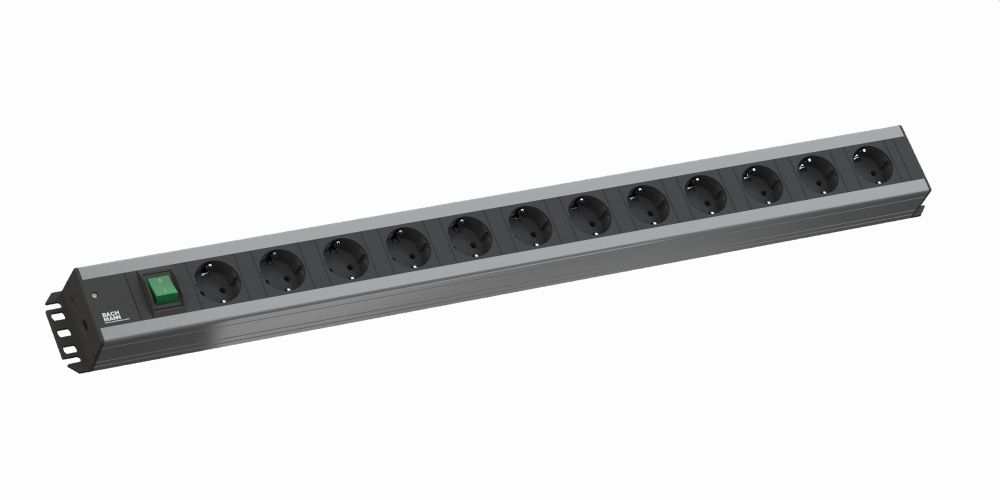 Bachmann 300.005 power distribution unit (PDU) 12 AC outlet(s) 2U Black, Grey