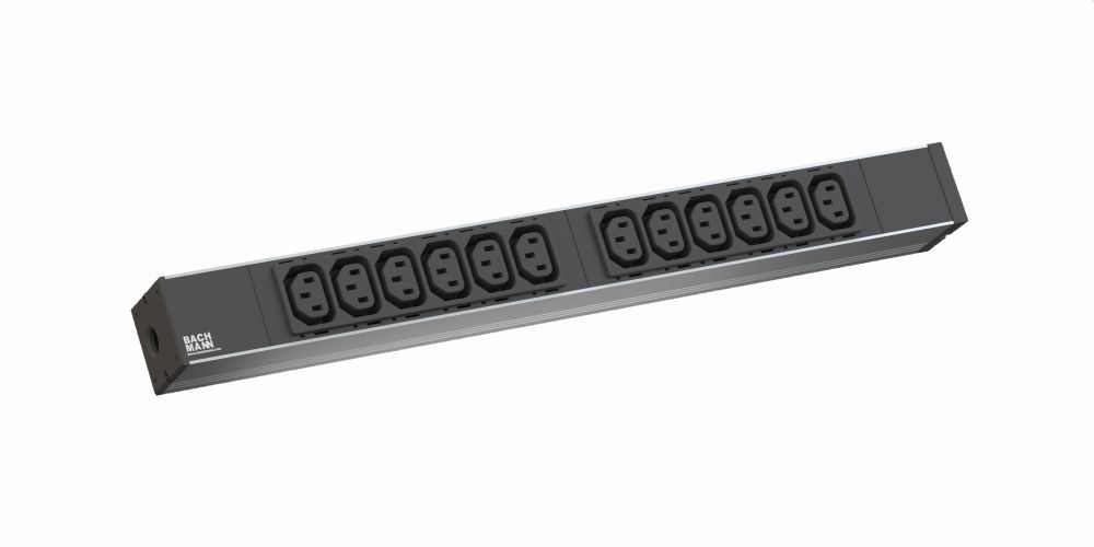 ALLNET 19"zbh. Steckdosenleiste,12xKaltgeräte(C13)->Klemme, 1HE/19", *Bachmann*