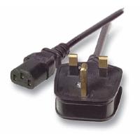 Netzkabel 230V UK-Stecker/Kaltgeräte IEC-C13(Buchse), 2m,Black