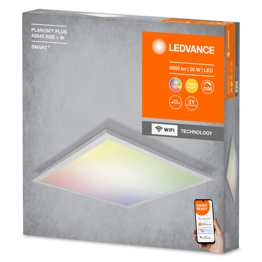 LEDVANCE SMART+ Planon Plus RGBW 450x450mm RGB + W