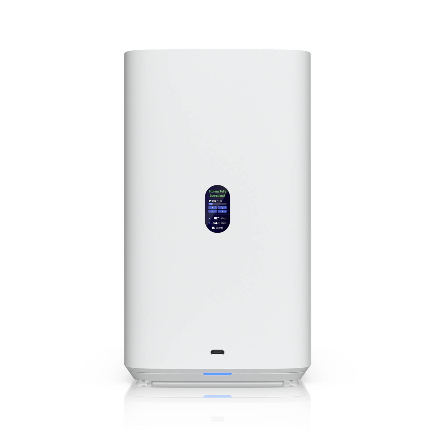Ubiquiti UniFi NAS System UNAS 4 • 4x 2.5/3.5" HDD • 2x M.2 NVMe SSD • 1x 2.5GbE • 1x 5Gbps USB-C • white • UNAS-4-W