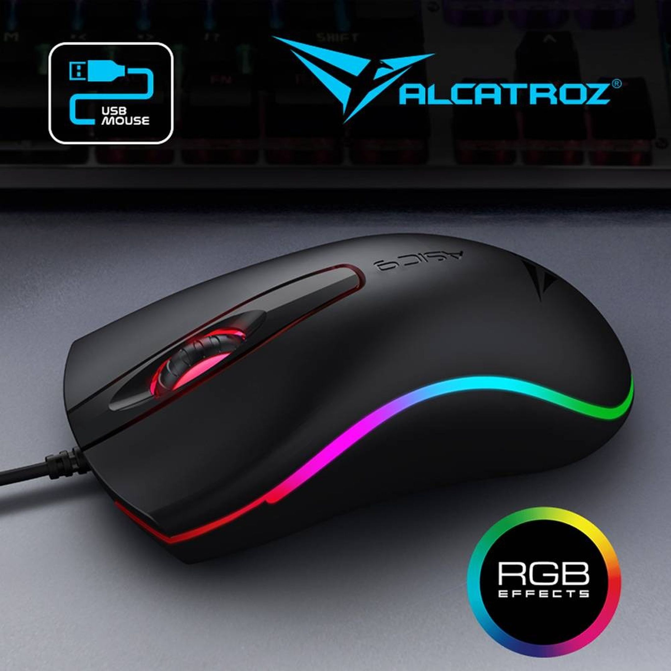Alcatroz ASIC 9 RGB Hi-Definition USB Wired Mouse