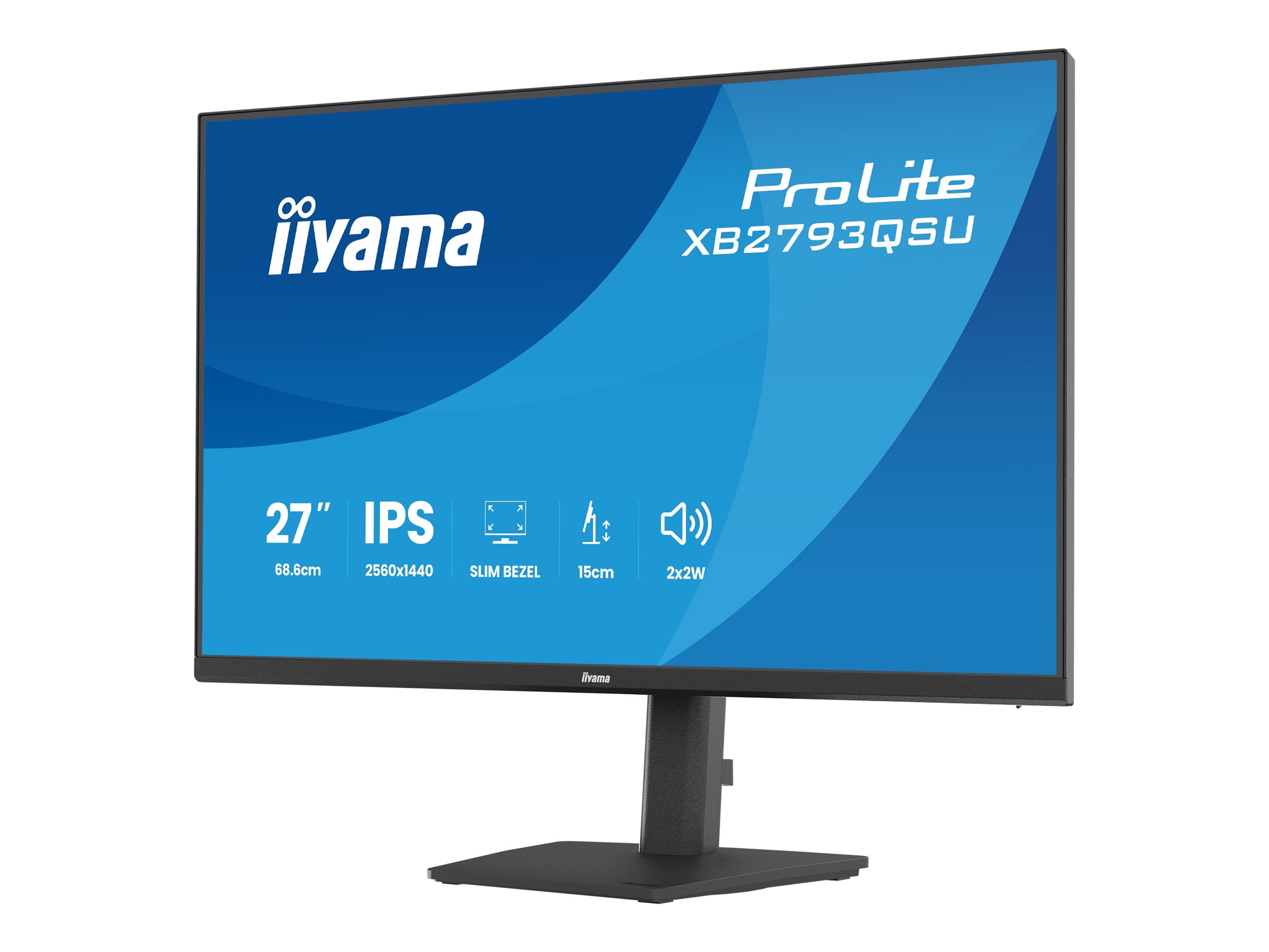 iiyama ProLite XB2793QSU-B1 computer monitor 68.6 cm (27") 2560 x 1440 pixels Quad HD LED Black