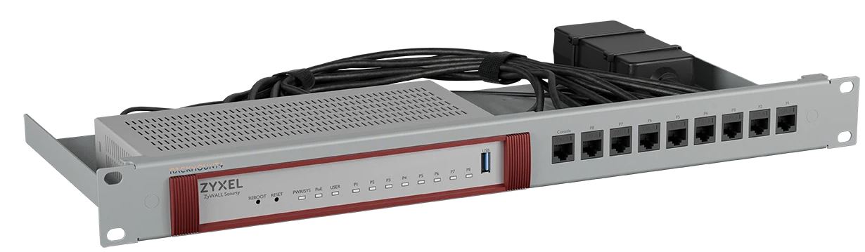 Rackmount.IT, Rack Mount Kit for Zyxel USG Flex 50/50AX/50H/50HP/100/100AX/100H/100HP/100W/, UTP, 1HE/19",