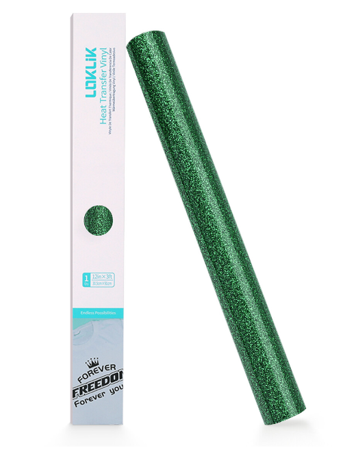 LOKLiK Heat Transfer Vinyl Glitter - Green LOKLiK Heat Transfer Vinyl Glitter - Green
