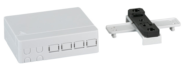 EFB Elektronik FTTH Indoor DIN RAIL Box for 4Fiber, 4Adapter
