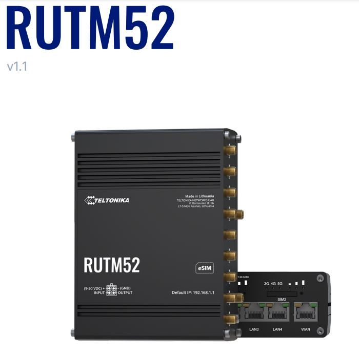 Teltonika · Router · RUTM52 · Dual 5G Router Teltonika · Router · RUTM52 · Dual 5G Router