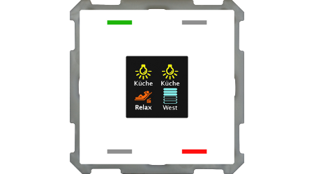 MDT - Taster 4-fach Smart 63 mit Farbdisplay *Studioweiss glänzend* MDT - Taster 4-fach Smart 63 mit Farbdisplay *Studioweiss glänzend*