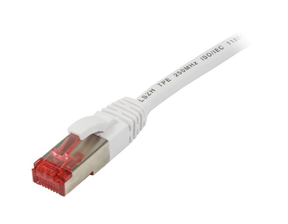 Synergy21 Patchkabel RJ45, CAT6 250Mhz, 1,5m Weiss, S-STP(S/FTP), TPE/LSZH(Superflex)
