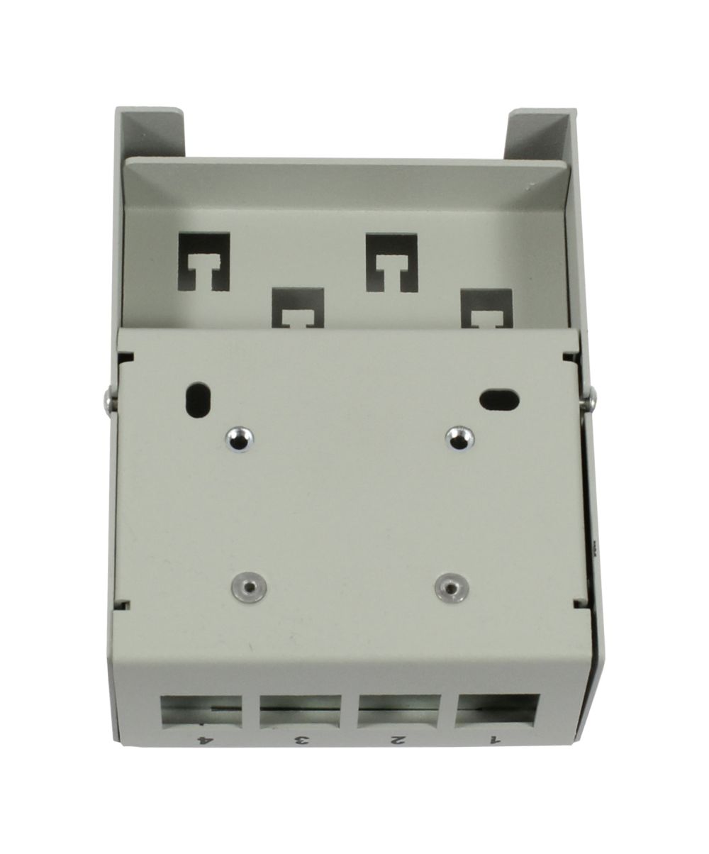 Keystone, Modulträger, Patchpanel für  4x TP-Modul, Aufputz, Metall, Lichtgrau, Synergy 21,