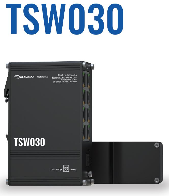 Teltonika · Switch · TSW030 8 Port 10/100 Industrial unmanaged Switch Teltonika · Switch · TSW030 8 Port 10/100 Industrial unmanaged Switch