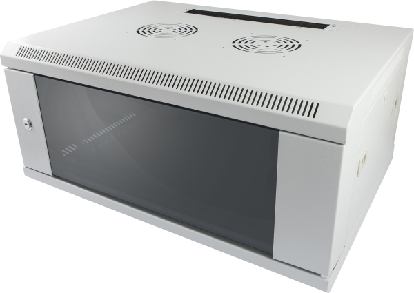 ALLNET 19"Wandgehäuse, 22HE, 1-teilig, T450mm, Lichtgrau, SMC-Serie,