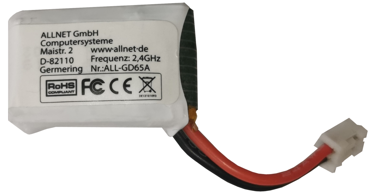 ALLNET Mini Drohne zbh. Zusatzakku Batterie 3,7V 220mAh Li-ion ALLNET Mini Drohne zbh. Zusatzakku Batterie 3,7V 220mAh Li-ion