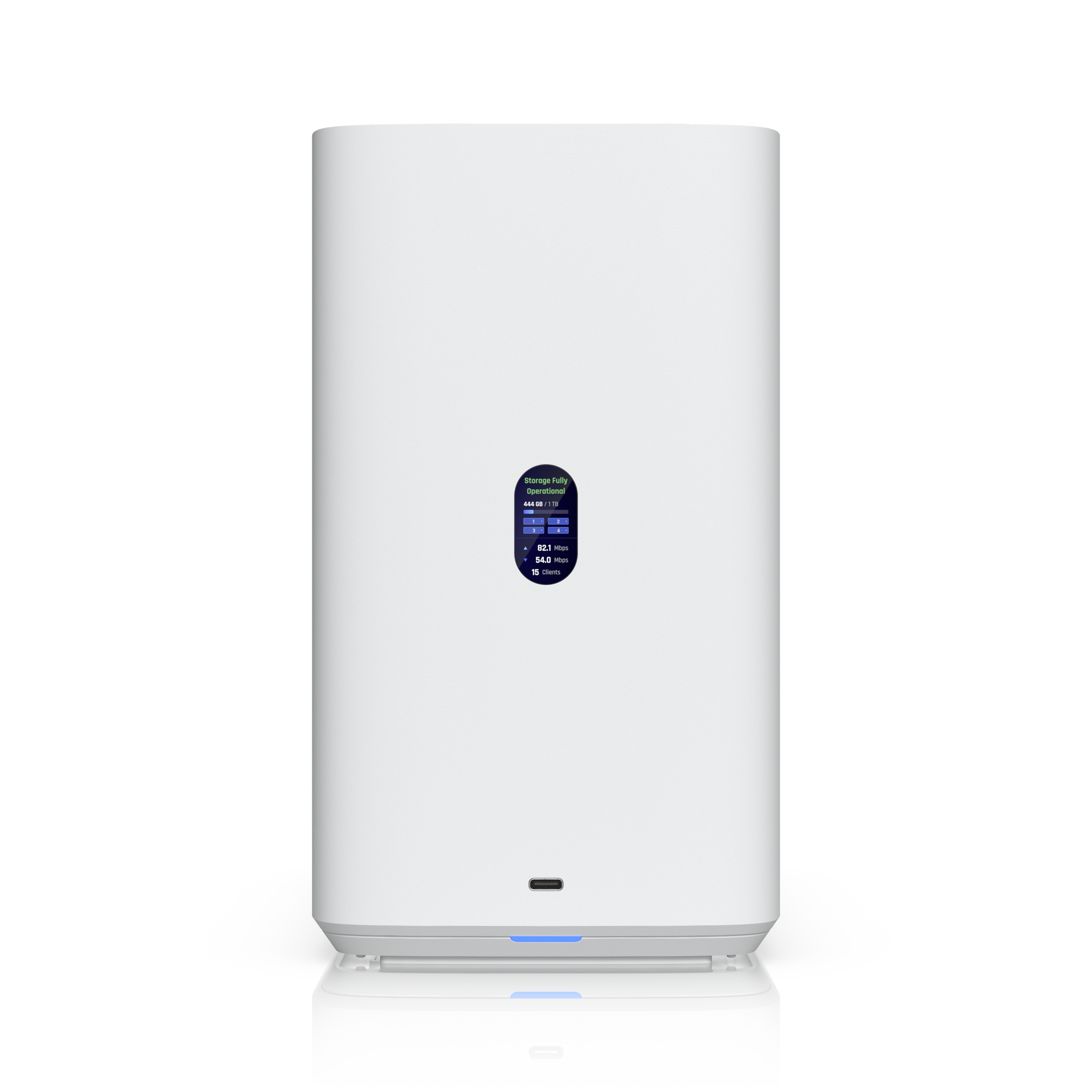 Ubiquiti UniFi NAS System UNAS 4 • 4x 2.5/3.5" HDD • 2x M.2 NVMe SSD • 1x 2.5GbE • 1x 5Gbps USB-C • white • UNAS-4-W