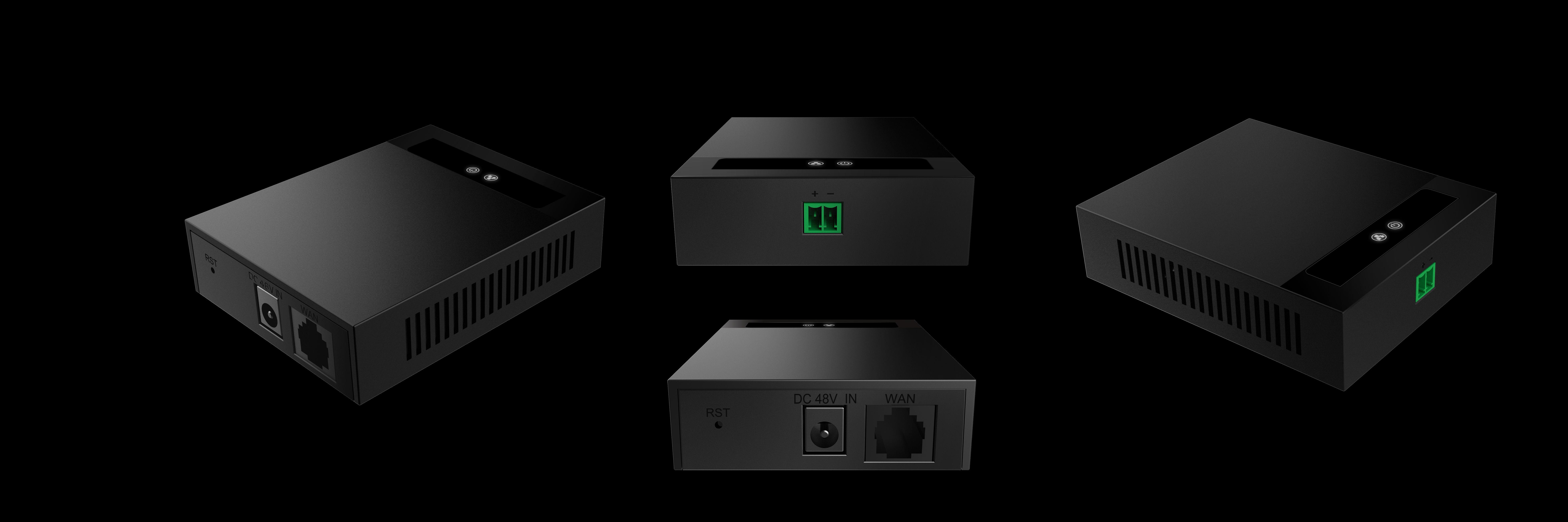 Fanvil PN1 network media converter 100 Mbit/s Black