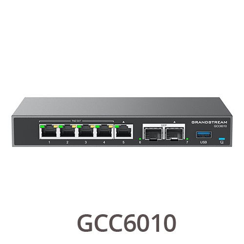 Grandstream Networks GCC6010 network switch Gigabit Ethernet (10/100/1000) Power over Ethernet (PoE) Black, Silver