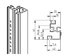 Vertiv(KnüRr), LAN-Ebene 19 " T-Nut Vo. Hi.B600 42HE