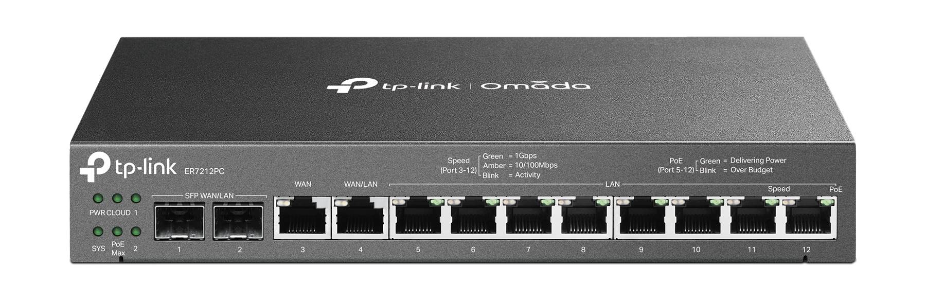 TP-Link - ER7212 - Omada Gigabit VPN Router with PoE+ Ports and Controller Ability