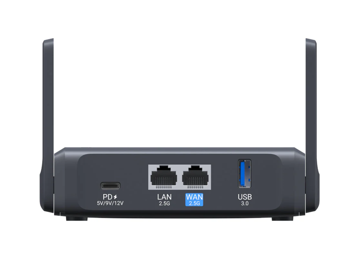 ALLNET Wireless Travel Router WIFI7 • BE3600 • 2.5GbE LAN/WAN • Pocket-sized Router for Home and Travel / WiFi Client "OpenWRT" Slate 7