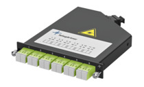 TelegäRtner LWL,BaugruppenträGer HD3-ES, Zbh. FanOut-Modul 0,5HE 6xLC-D OM4 - 1xMPO/APC Male