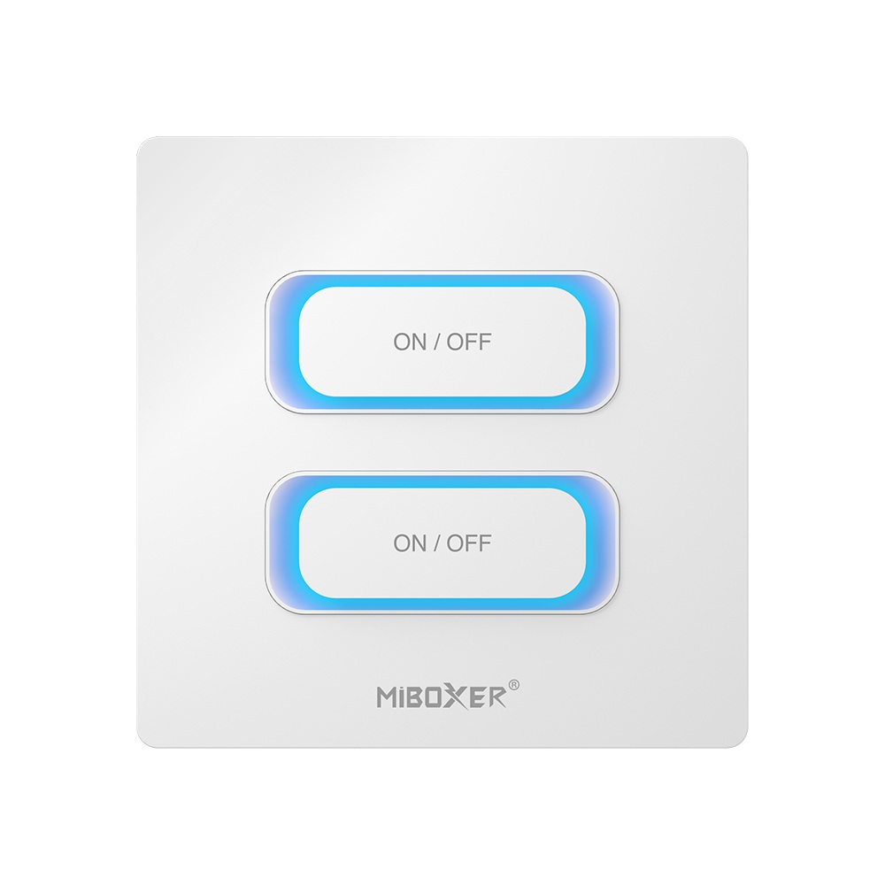 LED Fernbedienung 2 Gang Smart Switch Wifi 2,4GHz Bewegungssensor Dimm Milight/Miboxer (W)