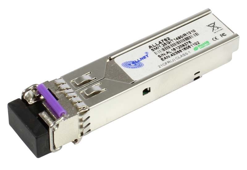 ALLNET Switch Modul ALL4762 SFP(Mini-GBIC), 1000Mbit, WDM(Bidi)/LC, Tx1490nm/Rx1310nm, 9u, 20Km, ALLNET Switch Modul ALL4762 SFP(Mini-GBIC), 1000Mbit, WDM(Bidi)/LC, Tx1490nm/Rx1310nm, 9u, 20Km,