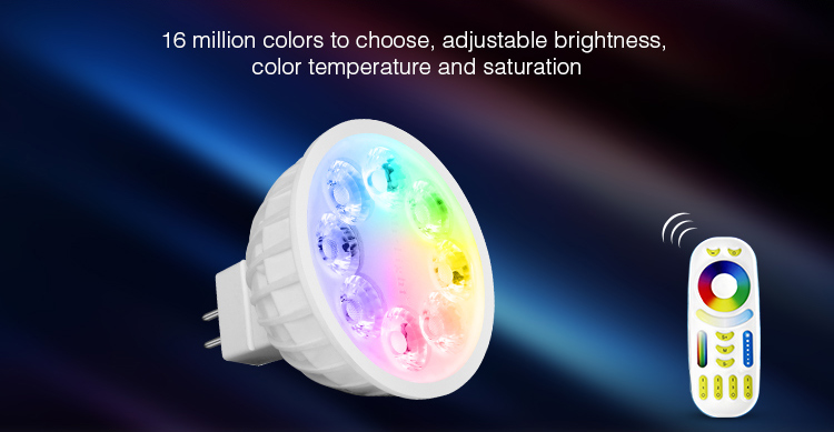 LED Retrofit GX5,3 4W RGB-WW Lampe Mit Funk Und WLAN Milight/Miboxer