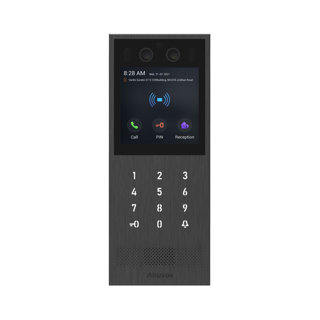 Video-TFE X912S Kit On-Wall, Big Touch Screen, Card Reader, Black