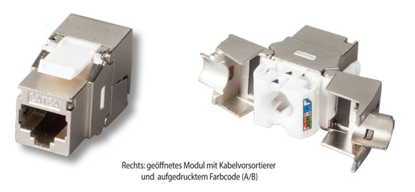 Keystone, Modul, TP-Buchse, CAT6A, 500MHz, für Dosen- un