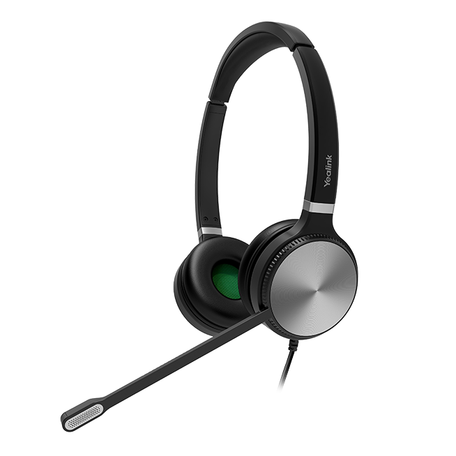 Yealink YHS36 Headset Wired Head-band Office/Call center Black, Silver