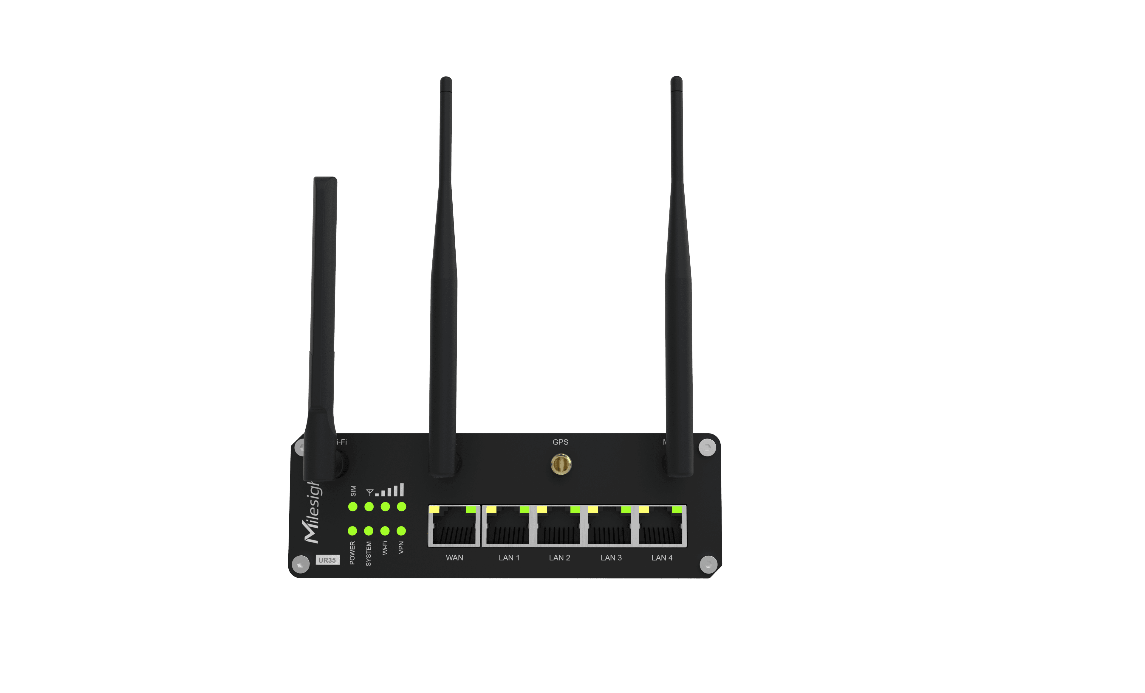 Milesight IoT Industrial Cellular Router, UR35-L04EU-G-P-W 3G / 4G / Wi-Fi / POE