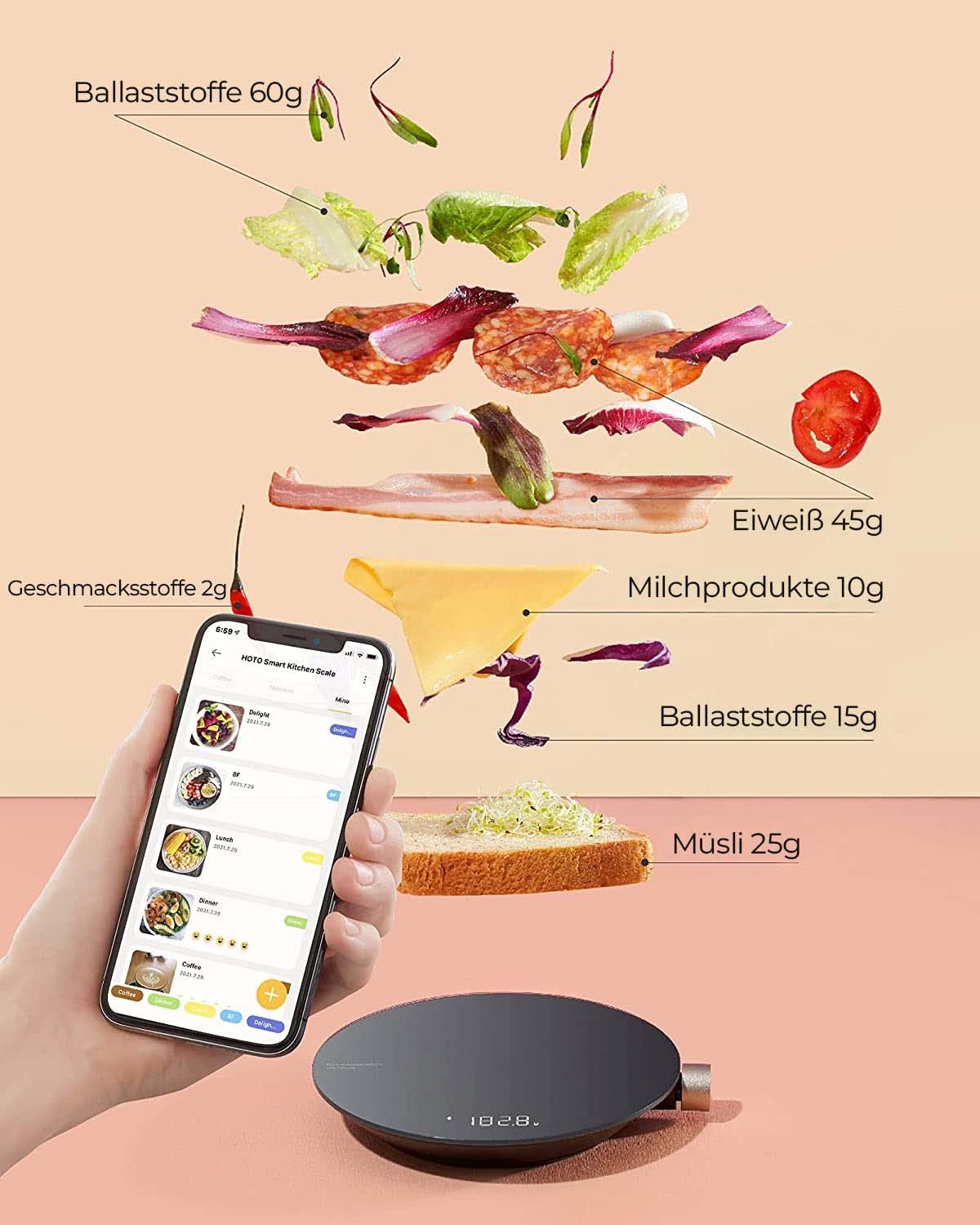 HOTO • Kitchen Tools • Smart Kitchen Scale • QWCFC001