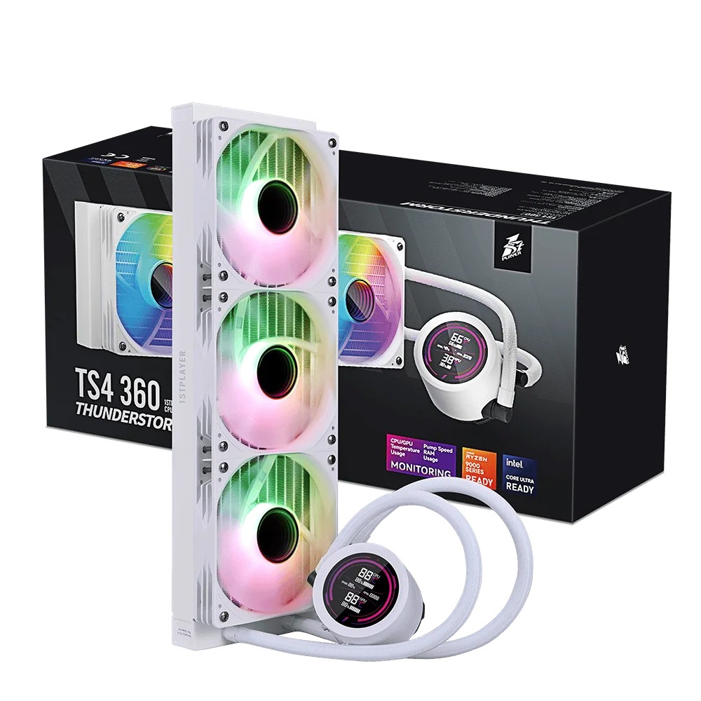 1stPlayer CPU Flüssigkeitskühler TS4 360 Weiß