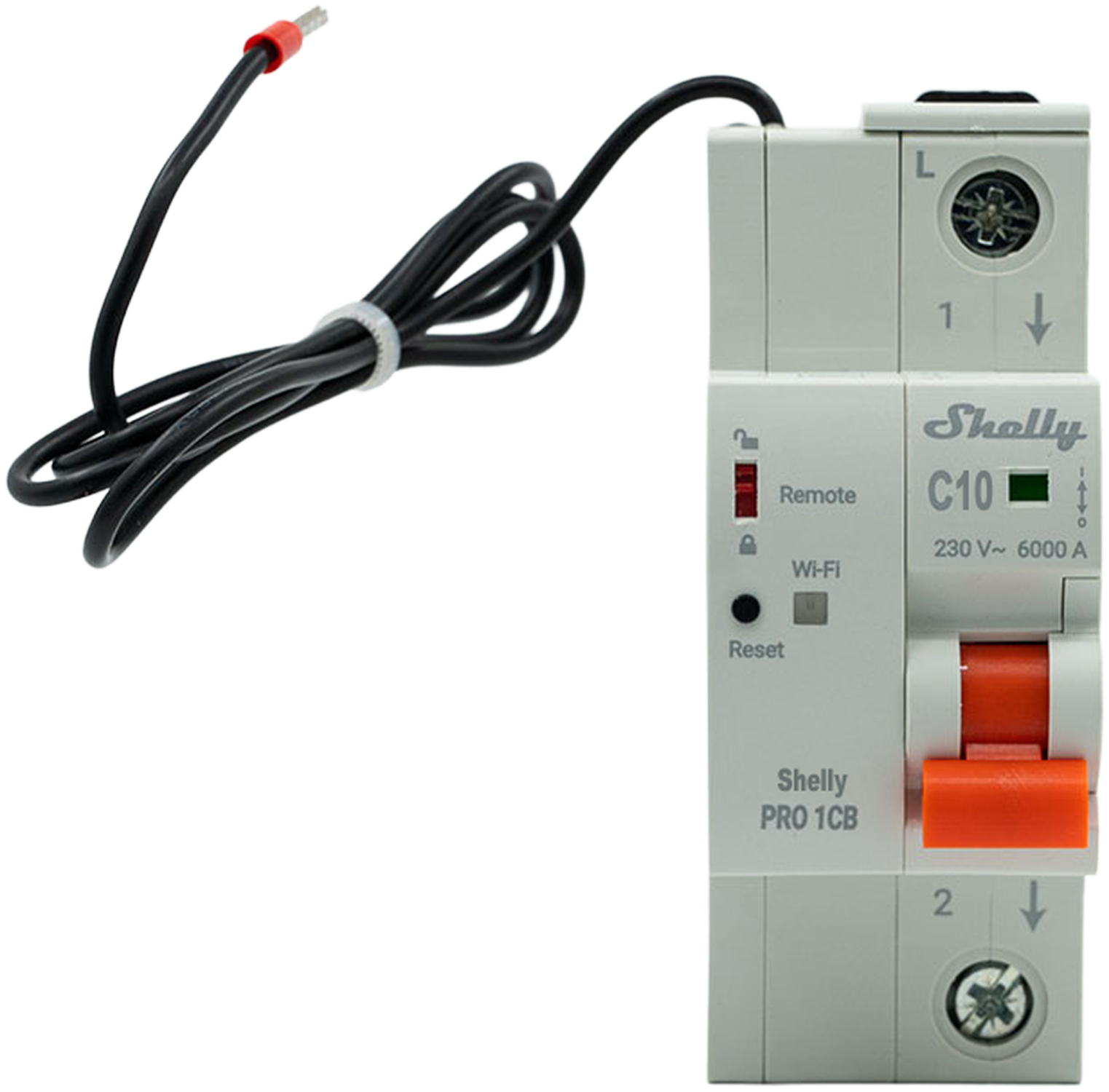 Shelly · Smarter Leitungsschutzschalter · "Pro 1CB C16" · 1-polig · 16A · Fernsteuerung · LAN · WLAN · Bluetooth